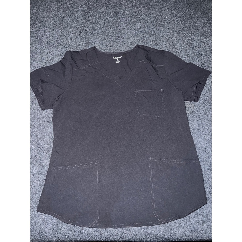 Scrubstar Women Pewter Gray V-Neck Scrub Top WM03T918 Size Large